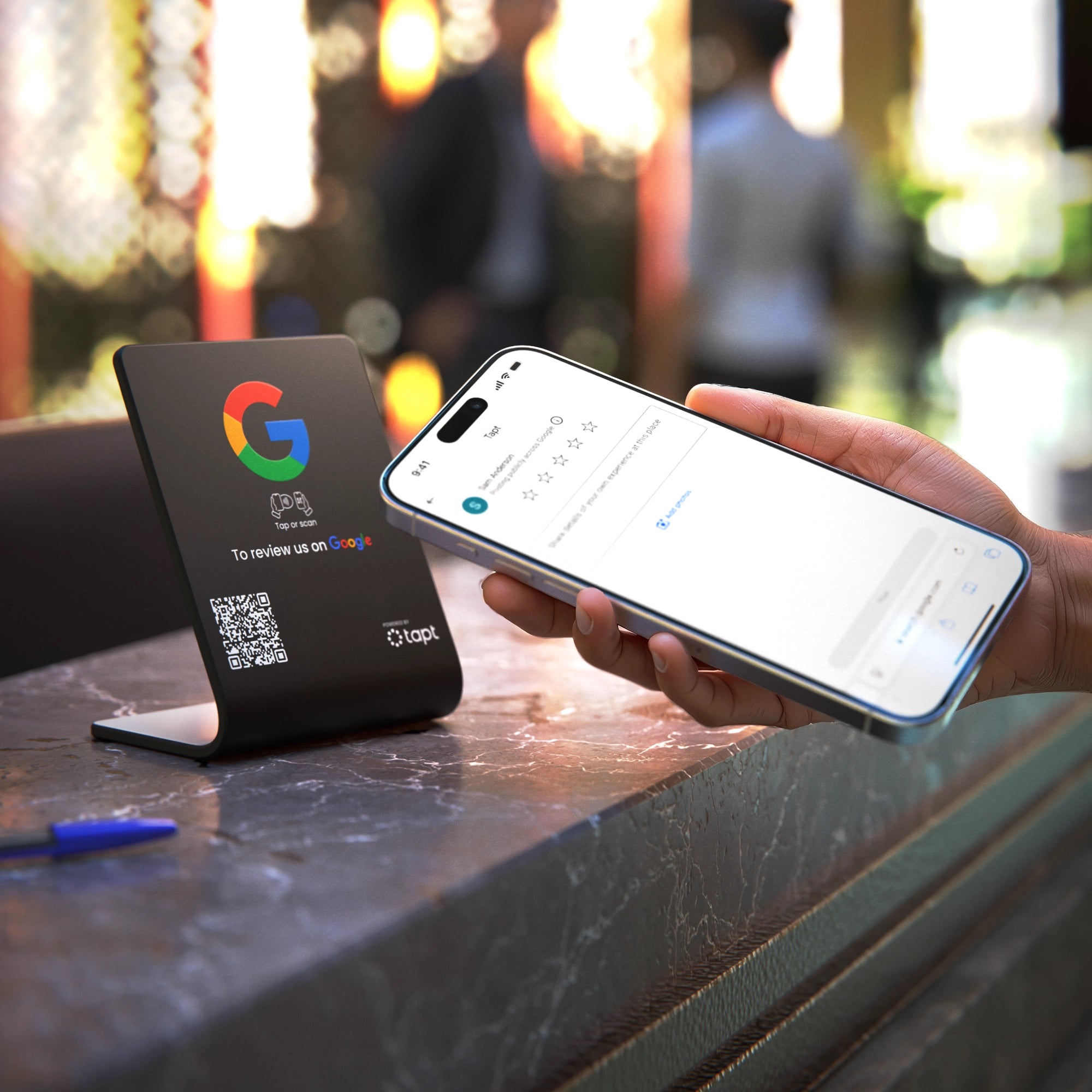 Custom Google Review Stand